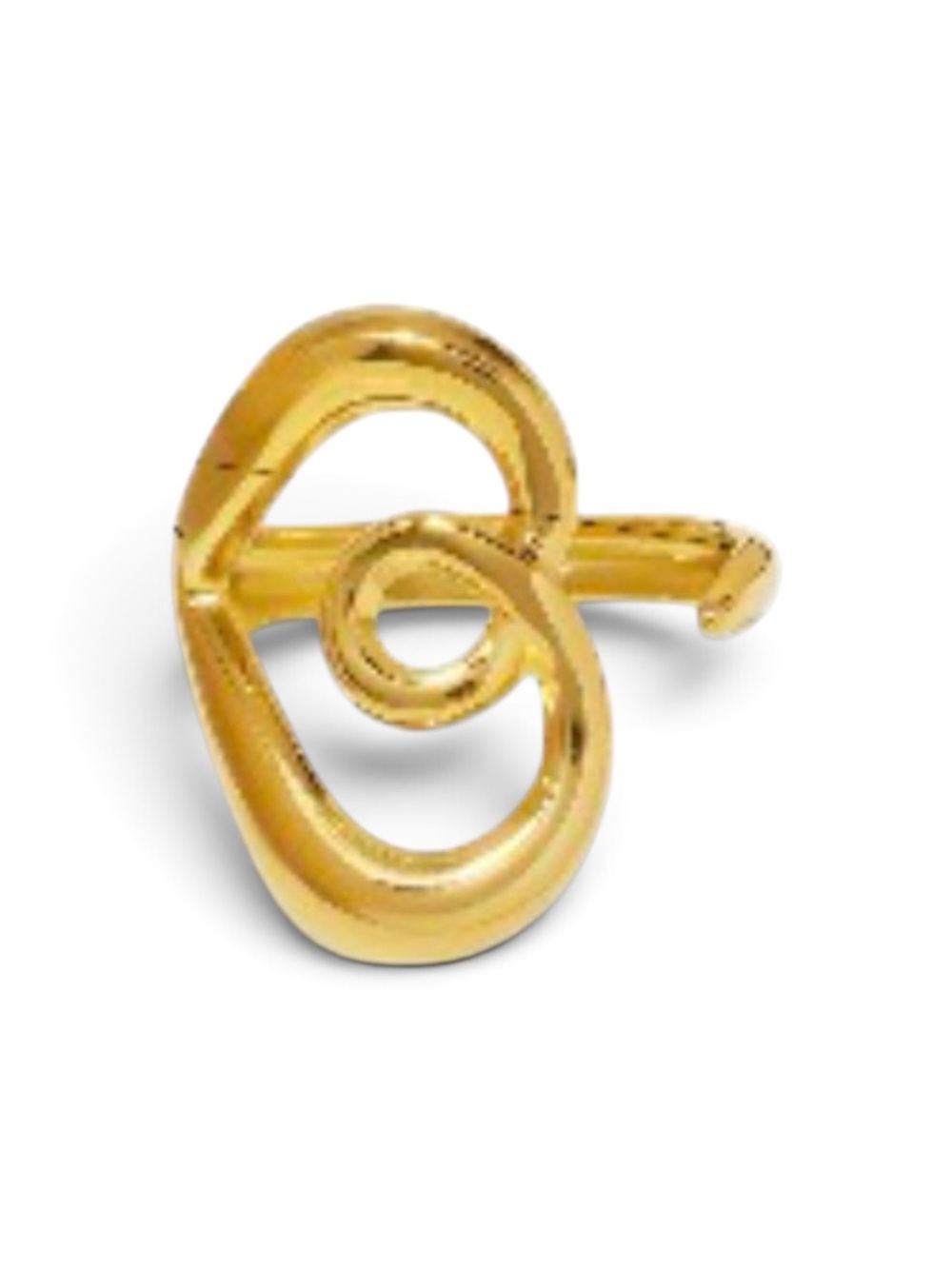 18k Gold plated Open Heart Fashion Ring - Women's Jewelry
